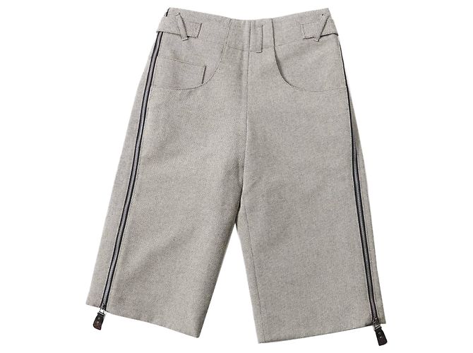Louis Vuitton Side Zip Polyurethane Blend Pants Beige