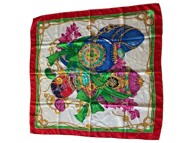 Céline Silk Scarf Baroque Pattern 80x80cm Multiple colors