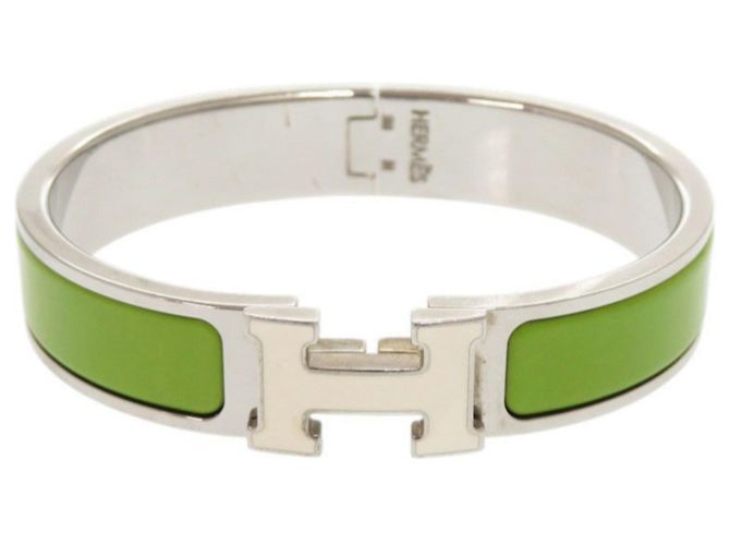 Bracciale Hermès Clic H Clac PM Verde e Argento 