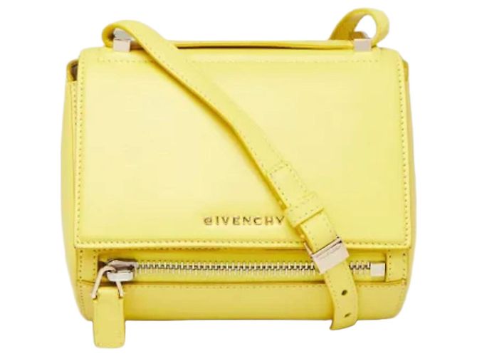 Bolsa crossbody Pandora Mini em couro amarelo da Givenchy
