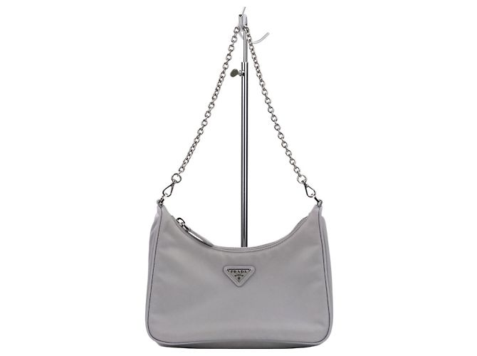 Borsa a Spalla Prada Re-Nylon Re-Edition 2005 Blu chiaro