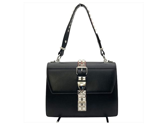 Prada PRADA Studded Shoulder Bag Black