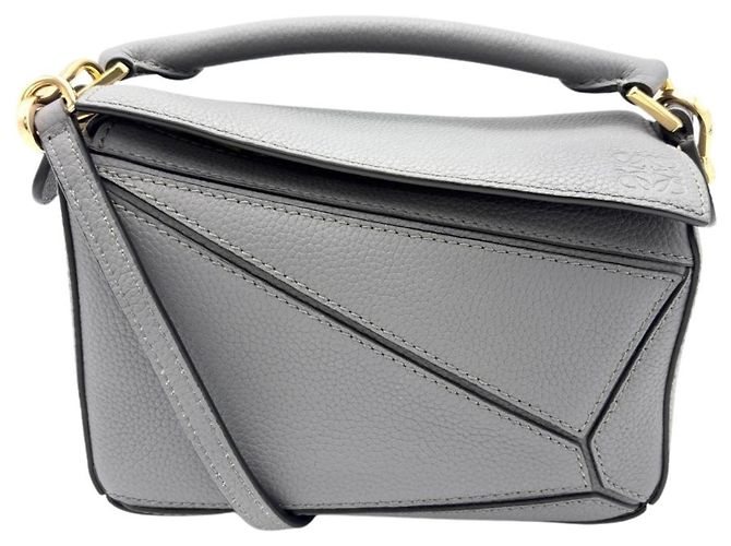 Borsa a Spalla Mini Loewe Puzzle Edge Marrone