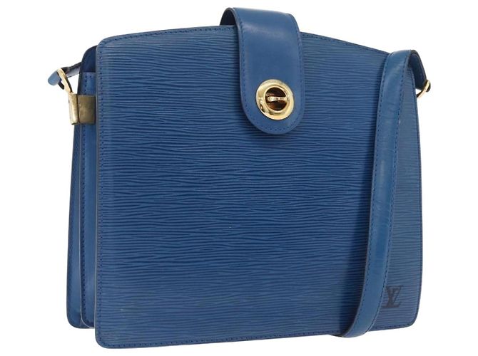 LOUIS VUITTON Epi Capuchin Shoulder Bag Blue M52345 LV Auth bs33618