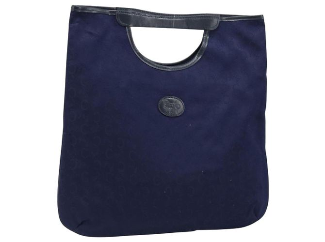 Céline CELINE C Macadam Canvas Hand Bag Navy Auth bs33653 Navy blue