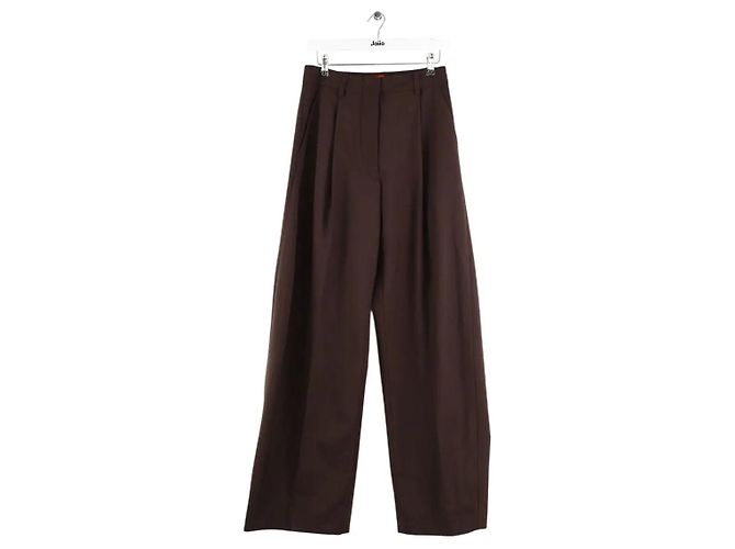 Autre Marque Pantalones anchos marrones Castaño