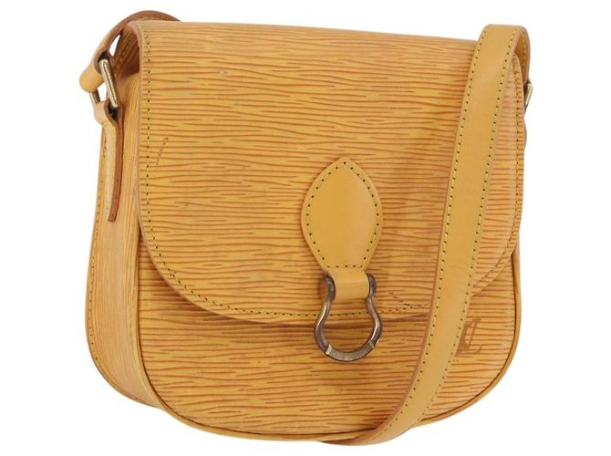 LOUIS VUITTON Borsa a Spalla Epi Saint Cloud PM Gialla M52219 LV Auth LNZ331 Giallo