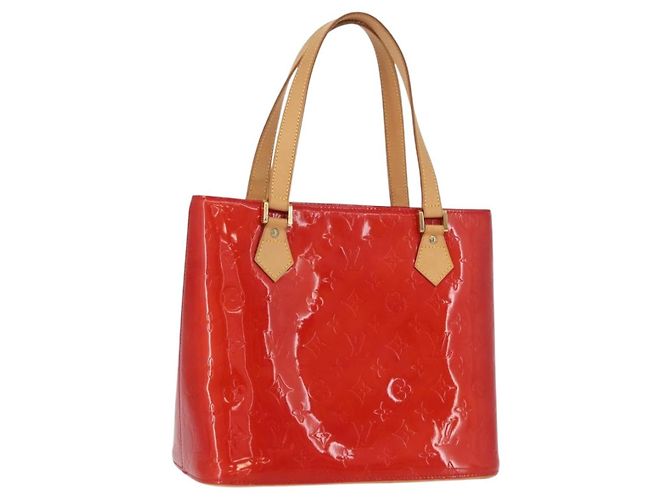 LOUIS VUITTON Handtasche Houston Monogram Vernis Rot M91092 LV Auth ki6445