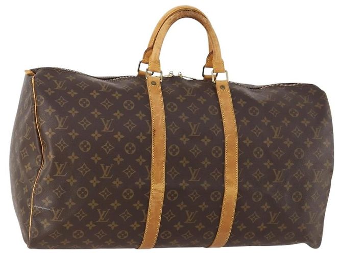 LOUIS VUITTON Bolsa Boston Monogram Keepall 55 M41424 LV Auth BA10839 Monograma