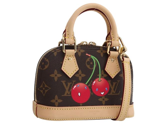 LOUIS VUITTON Monogram Kirsche Nano Alma Handtasche M13416 LV Auth BA11050SM Monogramm