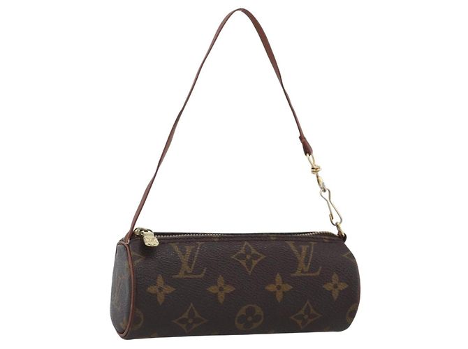 LOUIS VUITTON Monogram Papillon Pouch LV Auth 166258A