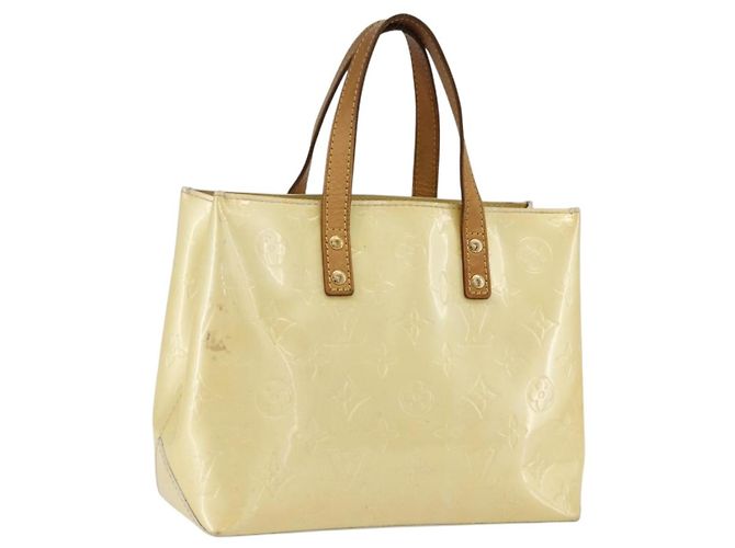 LOUIS VUITTON Monogram Vernis Reade PM Sac à main Perle M91336 LV Auth gh1741