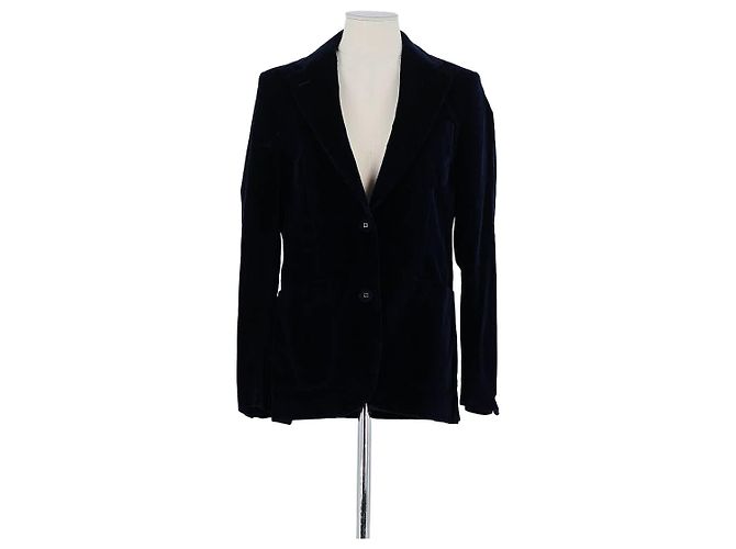 Autre Marque Blazer de algodón azul marino