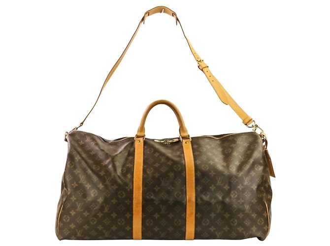 Sac Boston Keepall Bandoulière 60 Monogram Louis Vuitton Marron