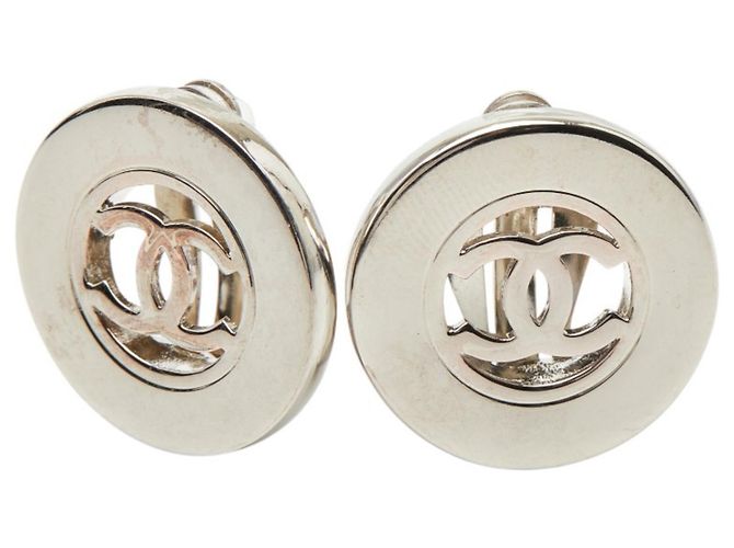 Orecchini a clip in argento Chanel Coco Mark