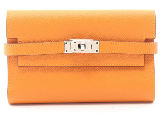 Cartera Kelly Medium Verso de Hermès Naranja
