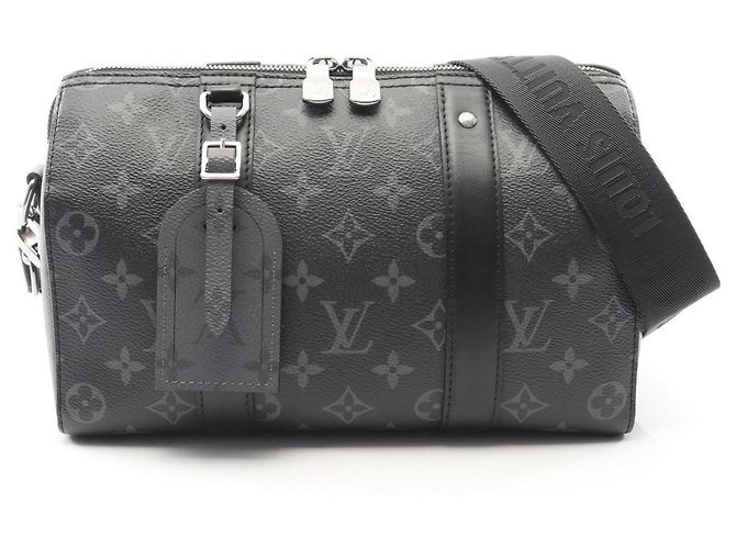 Bolsa de Ombro City Keepall Louis Vuitton Marrom Preto