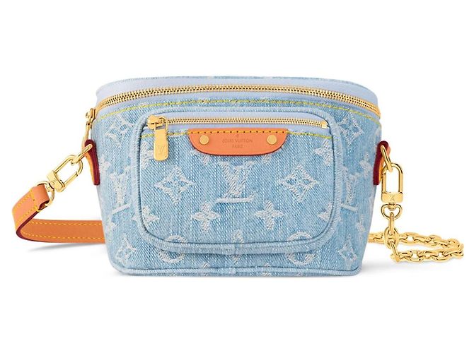 Louis Vuitton Mini Bumbag Denim Monogram Blue