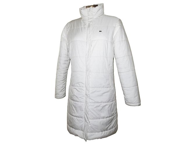 Weiße gesteppte Jacke Lacoste