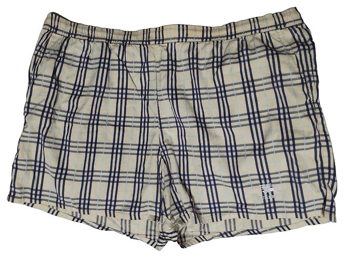 Costumi da Bagno Burberry Check Beige Blu scuro 