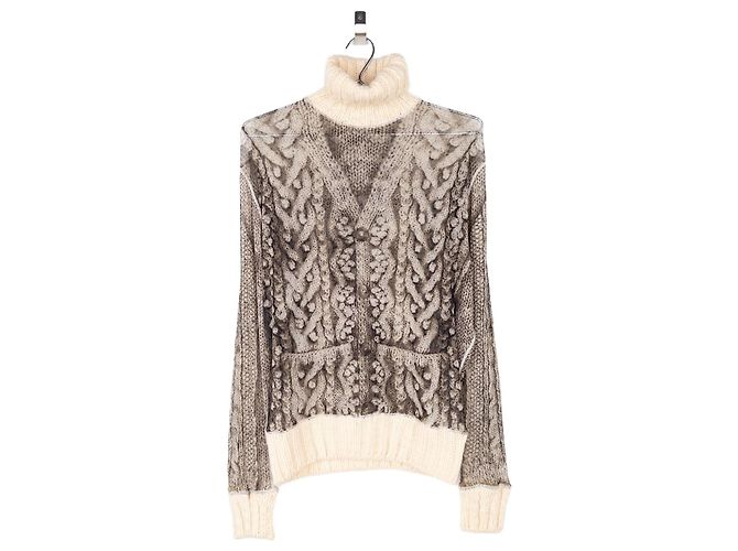 Jean Paul Gaultier AW04 Trompe Loeil Fischerstrickpullover