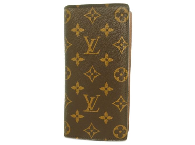 Cartera Larga Brazza Monogram Louis Vuitton Castaño