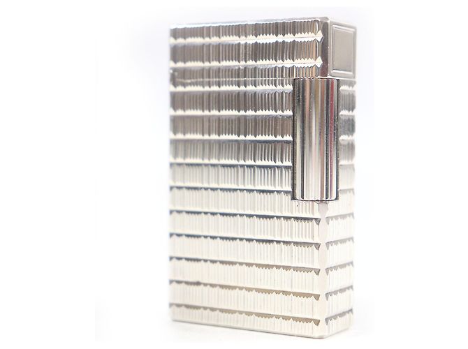 Autre Marque Dupont Line 1 Long Block Check Silver Lighter Silvery