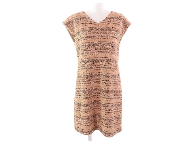 Timeless Chanel Coco Metallkleid Braun