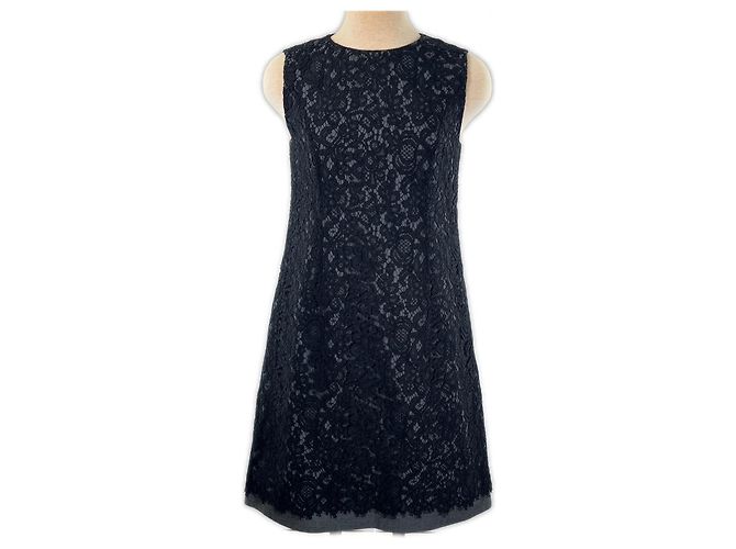 Autre Marque FOXEY All Lace Wool One Piece Black