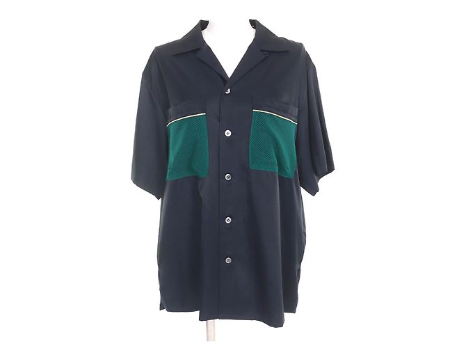 Autre Marque Camicia a maniche corte in rayon Sawa Takai Blu Blu navy
