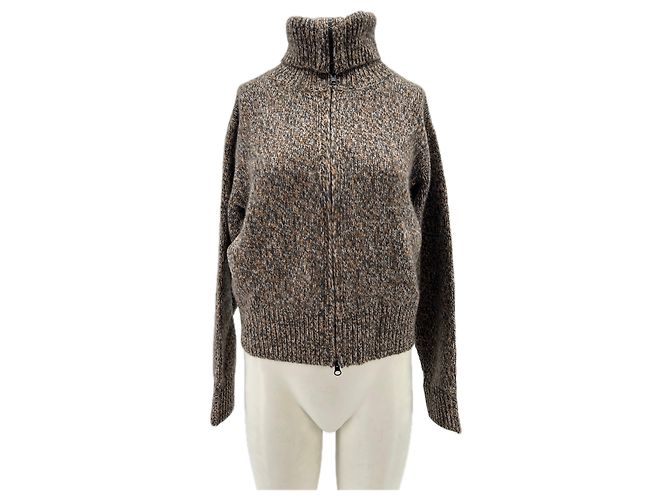 Autre Marque Cashmere-Zip-Weste Braun 