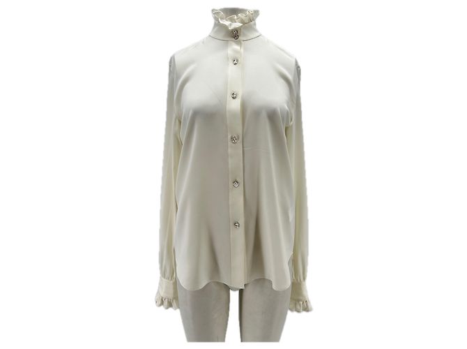 Autre Marque Weiße Seidenbluse