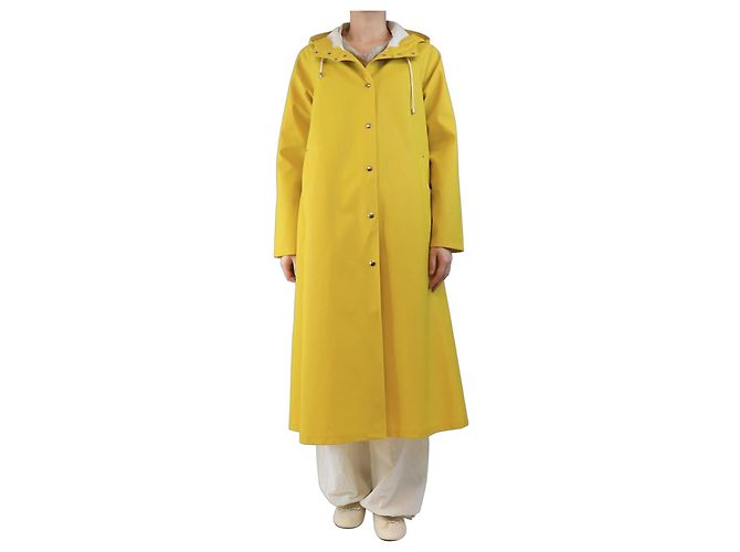 Autre Marque Yellow long matte raincoat - size S