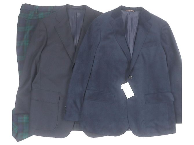 Autre Marque Conjunto de terno de lã 3 peças J.PRESS ARAMIS Azul Azul marinho