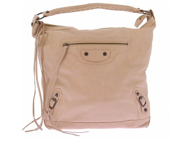 Bolsa Balenciaga Day bege de couro