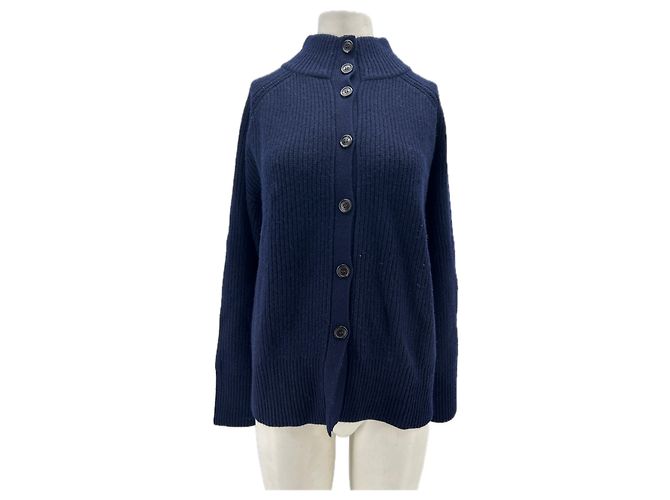 Eric Bompard Cárdigan de cachemira marina Azul marino