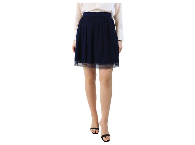 Dior Blue silk chiffon mini skirt - size UK 12