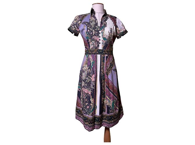 Vestido Etro de mezcla de algodón con estampado paisley Multicolor