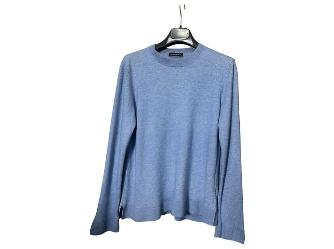 Autre Marque Suéter de cashmere e seda azul Repeat