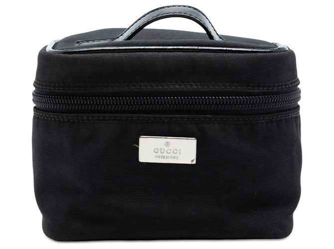 Schwarze Canvas Vanity Tasche von Gucci