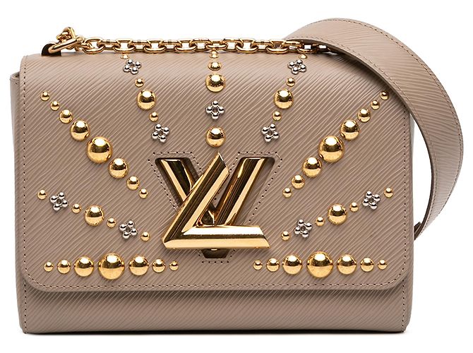 Louis Vuitton Sol Twist MM em Epi Marrom Studded Carne