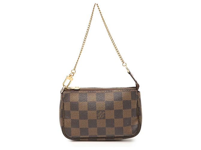 Mini Pochette Accessoires Damier Ebene Marrom Louis Vuitton