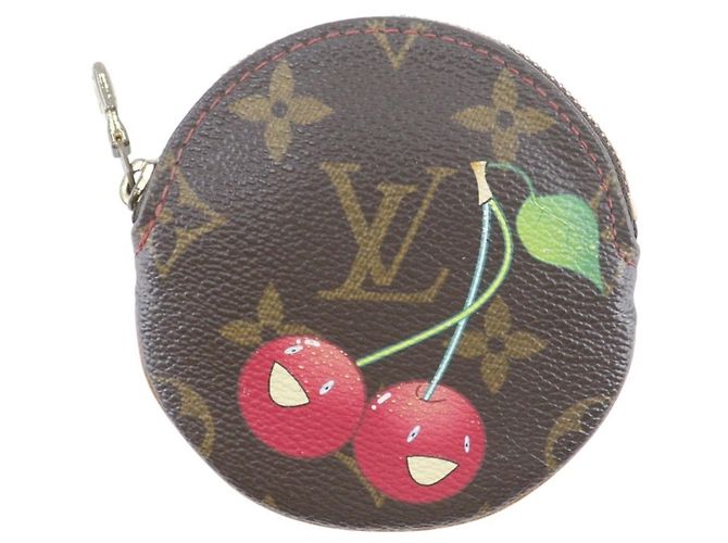 Monedero Ron Coin Case Louis Vuitton Castaño Roja Monograma