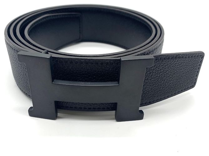Hermès Hermes Constance 38mm Reversible H-Belt Black