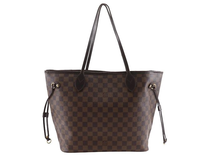 Borsa Tote Louis Vuitton Neverfull MM Marrone