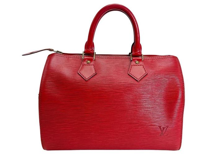 Bolsa Louis Vuitton Speedy 25 em vermelho castelhano