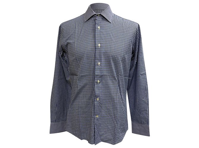 Camicia a quadri Etro in cotone blu