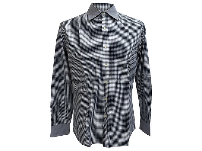 Camisa estampada Etro en algodón azul marino