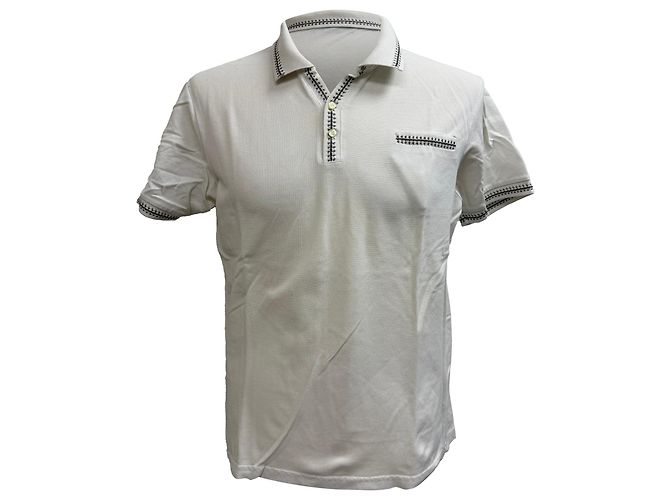 Polo de manga curta Etro em algodão branco Cru