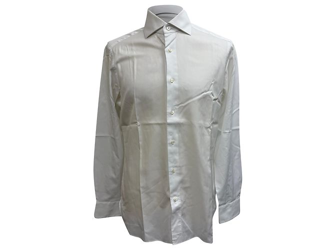 Ermenegildo Zegna Trofeo Button-Down-Hemd aus weißer Baumwolle